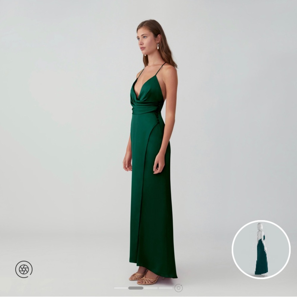 Draped Split Gown Fame and Partners Maxi dress NWT never worn - Picture 3 of 5